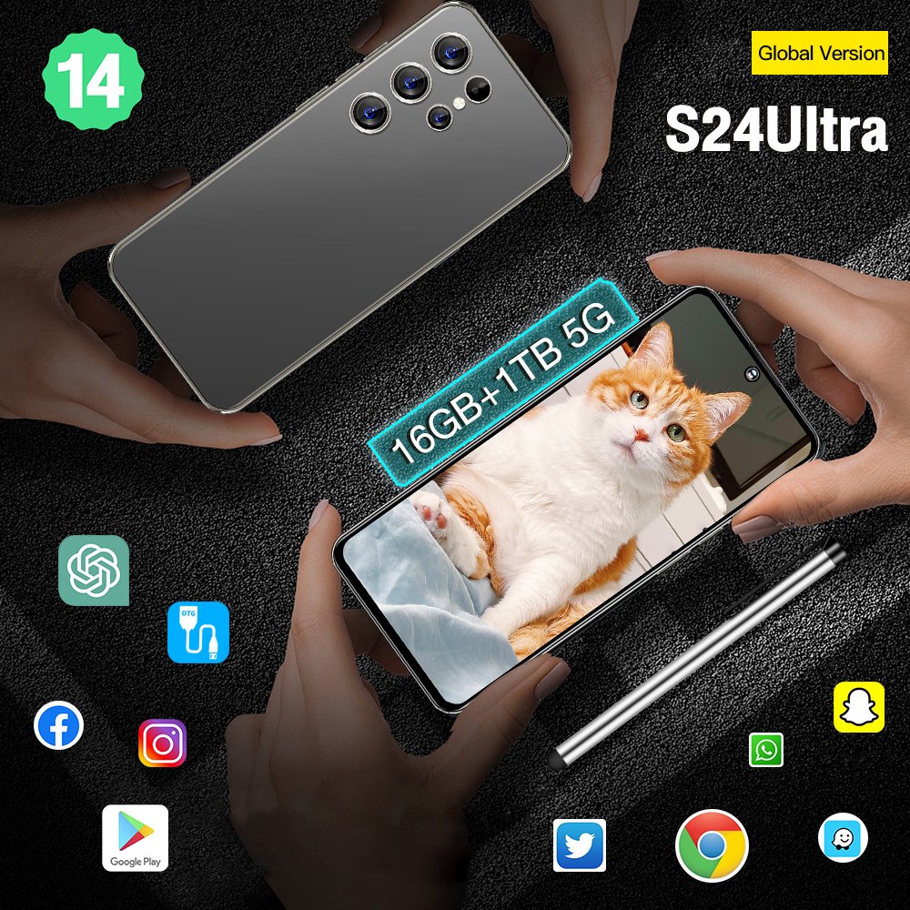 LX S24 Ultra C24 mode 16GB+1TB 6.8inch Long endurance High pixel Type-C charging interface Android14 smart phone